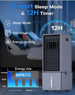 COOLECH 4-in-1 Portable Air Conditioner – 3.2-Gal Tank, 24H Cooling, 4 Modes/Speeds, No Window/Hose Needed For Rooms Up To 350 Sq.Ft
