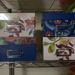 Floral Photo Or Other Storage Boxes 