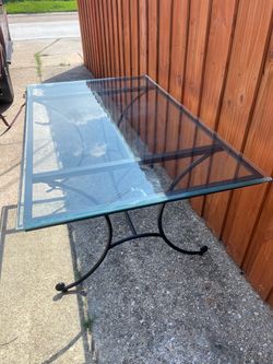 glass patio Table