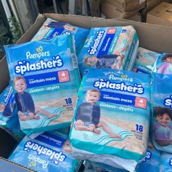 Pampers Splashers Swim Diapers  Size 4 & 5 Available BLOW OuT