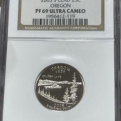 2005-S Clad Washington States Proof Quarter “Oregon” NGC PF 69 ULTRA CAMEO