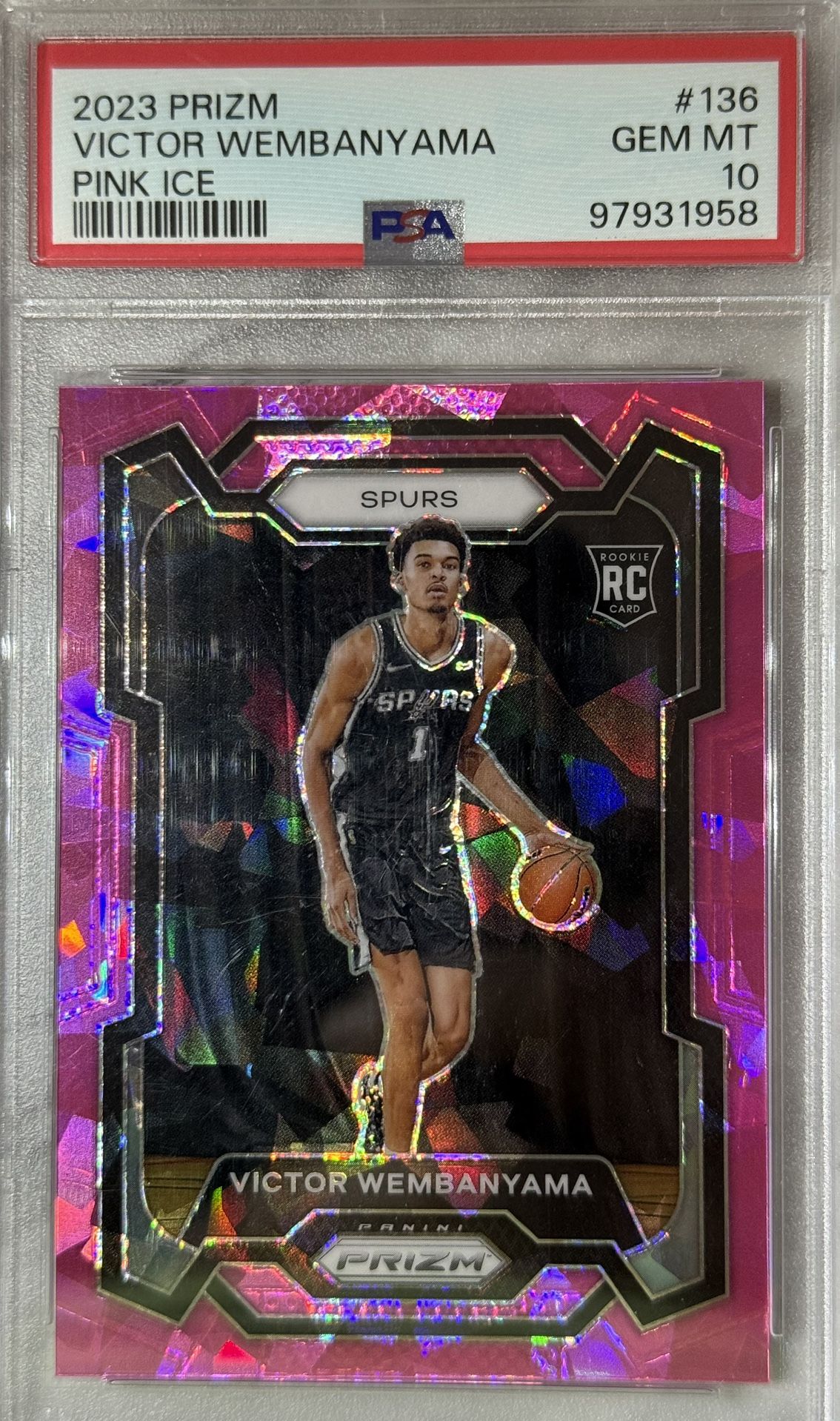 2023 Prizm Pink Ice Victor Wembanyama Wemby Psa 10
