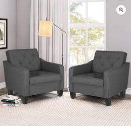 Set Of 2, Grey Accent Chair