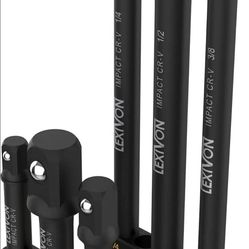 LEXIVON 6-Piece Impact Grade Socket Adapter Set-3"& 6" Extension Bit holder LX105