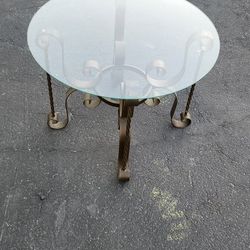 Glass Cocktail Table And End Table.