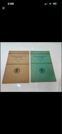 Vintage Federal Textbooks on Citizenship – Book 2 & Book 3 (Department of Justice)