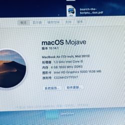 Mid 2013 Macbook air