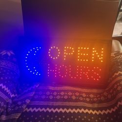 Light Up Lounge Sign LED Sign Moon Open