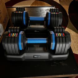 $125 - Adjustable Dumbells 2 - 15-55lbs