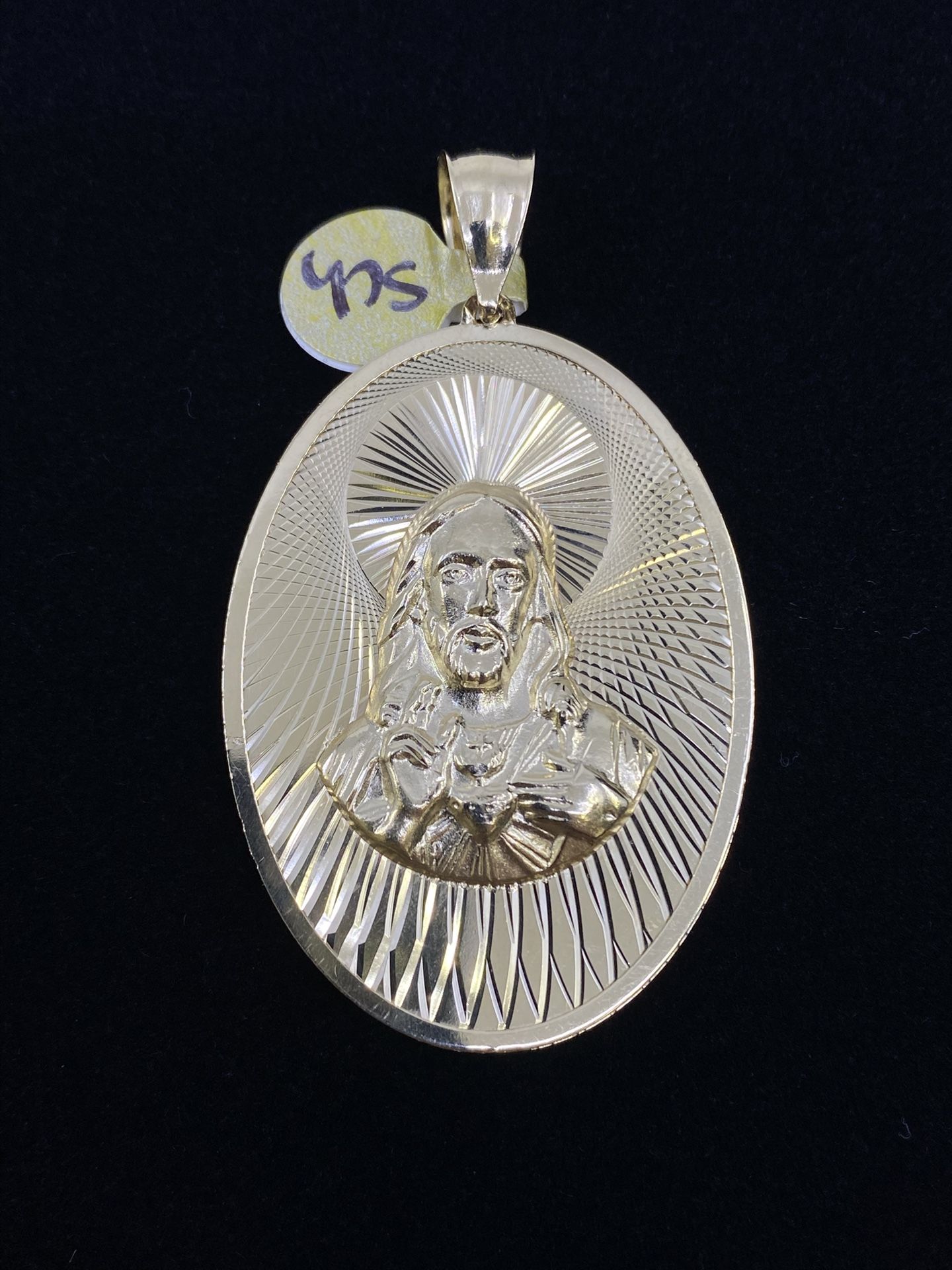 $950 Three Tone Gold Double Sided Religious Charm