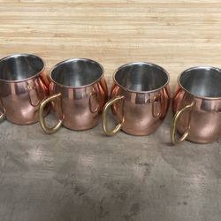 Set Of 4 Moscow Mule Mugs 