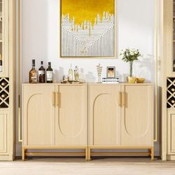Modern Sideboard Buffet Cabinet with Gold Legs