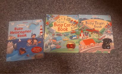 Usborne Pull-Back Busy Books Set of 3