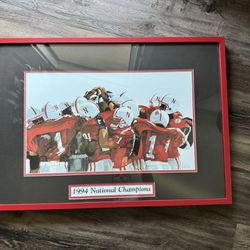 Framed Nebraska Championship Poster 