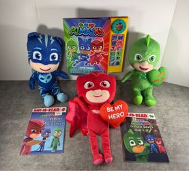 PJ Masks Plush Toys and Books Bundle