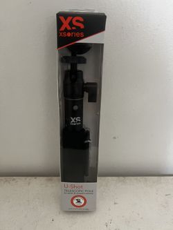 XSories U-Shot 19” Telescopic Pole W/1/4-inch Mount & Go Pro Adapter-Black