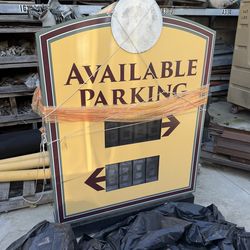 Parking sign aluminum