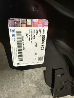 2023 Chevy trax rear body panel