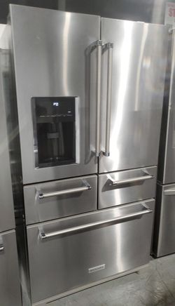 KitchenAid 4-Door Stainless Steel Refrigerator Fridge

