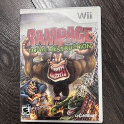 Nintendo Wii Rampage Total Destruction Video Game Complete