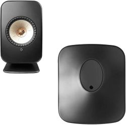 Metal Desktop Stand Speaker Table Base Stand,Desk Studio Speaker Wedge Desktop Holder for KEF LSXII Speaker (Black)