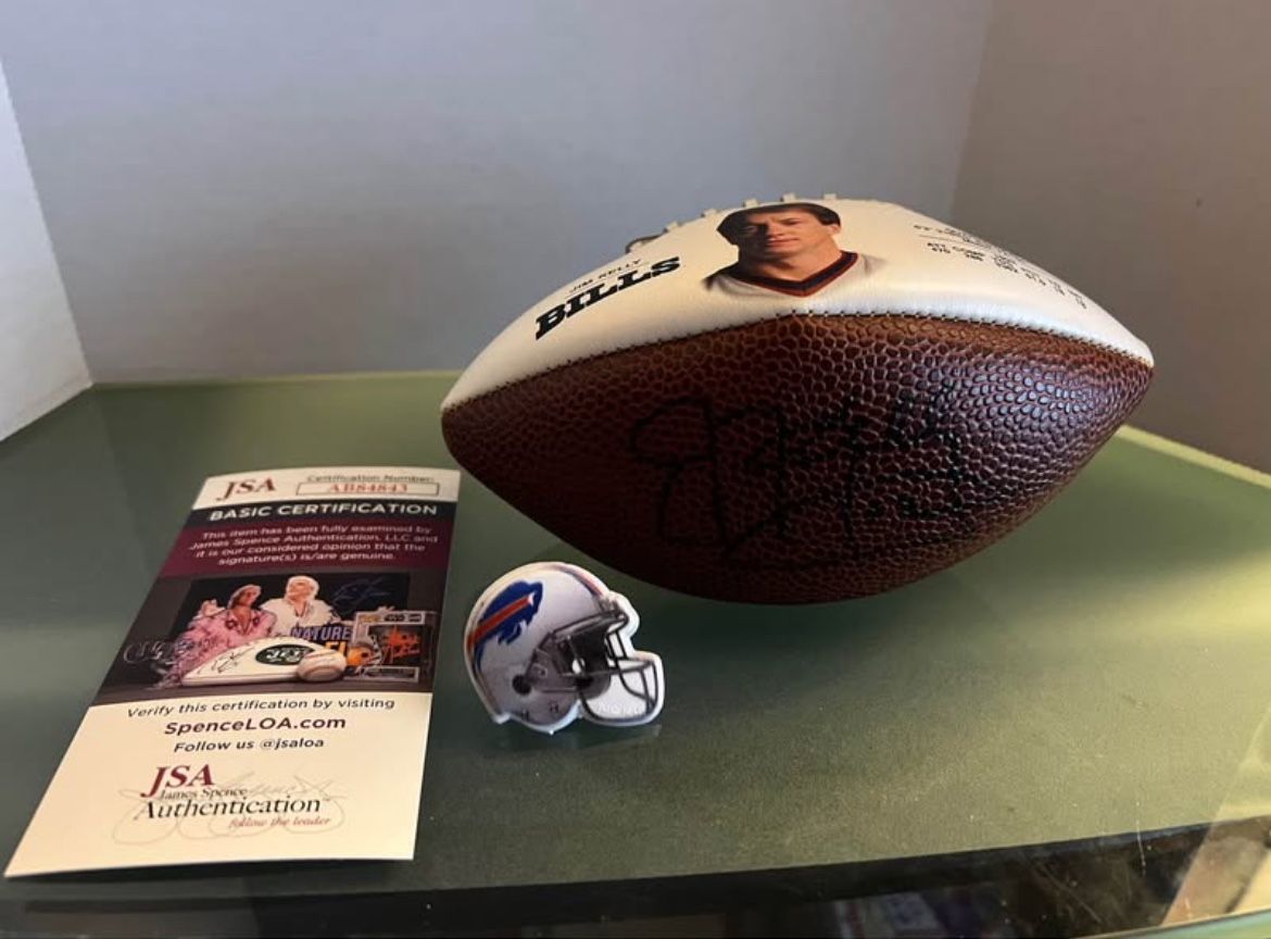 Buffalo Sabres Mini Football Signed By Jim Kelly