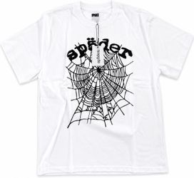 Sp5der White Spider Web Graphic T-Shirt