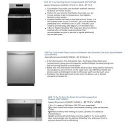 GE Dishwasher, Microwave and Electric Oven (Stainless Steel Finish)