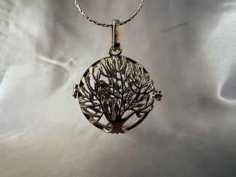 Silver Tree of Life Locket Pendant Necklace