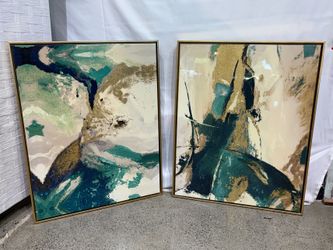 Riviera I & III Gold Framed Wall Art Duo (Set of 2)
