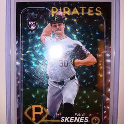 2024 TOPPS CRACKLE FOILBOARD PAUL SKENES ROOKIE BASEBALL CARD