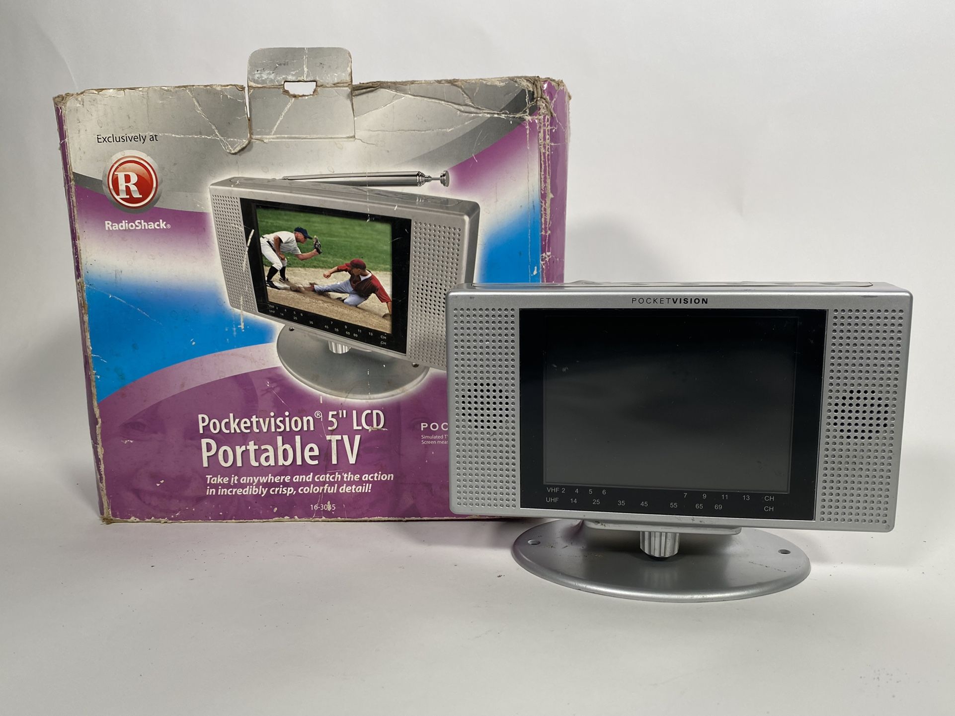 Vintage Radio Shack PocketVision 5” Portable Color LCD TV