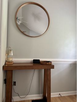 Console table and mirror