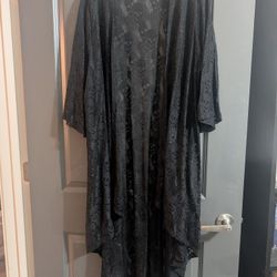 New Hot Topic Black Sheer Skull Skeleton Coverup XL
