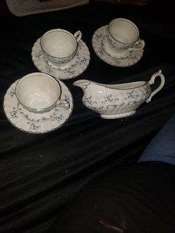 Myott Fine Ironstone Ware England Blue Trousseau Chjna