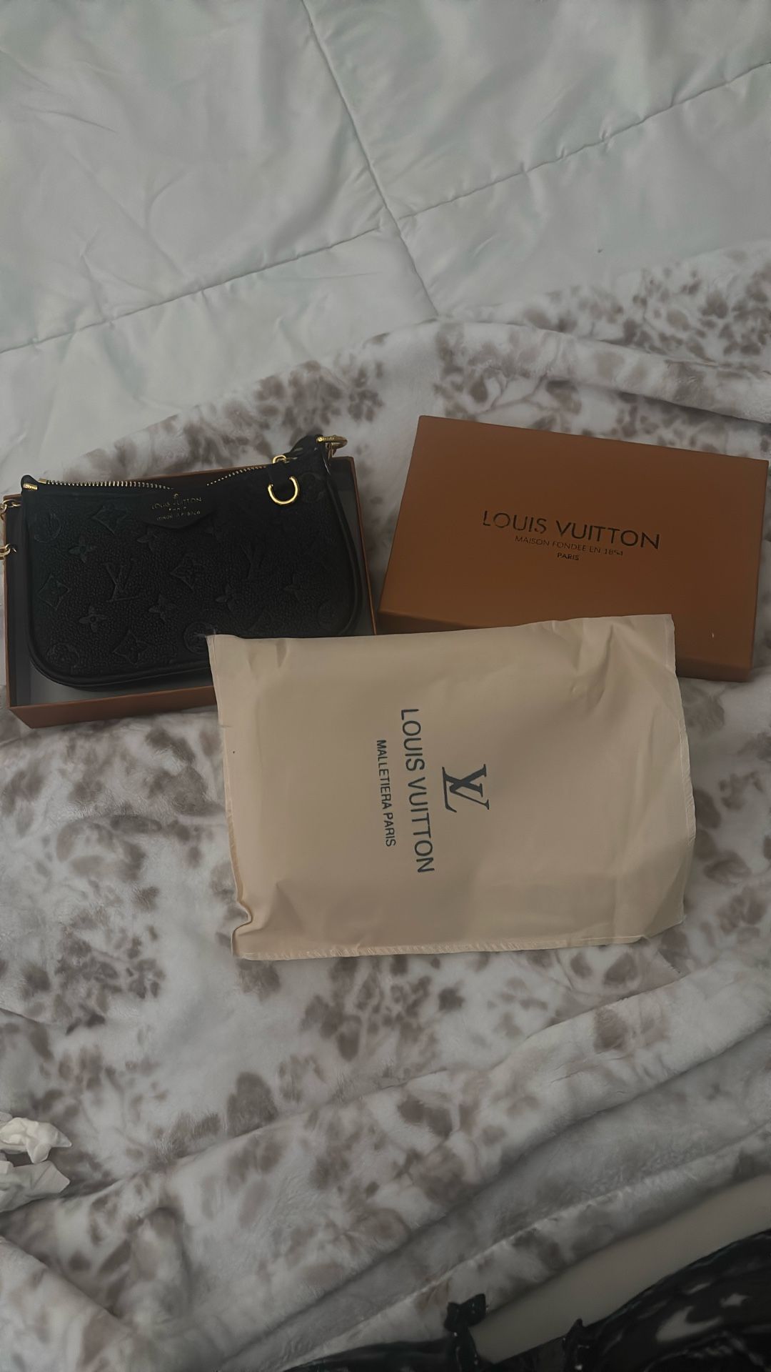LV Black Bag + Box