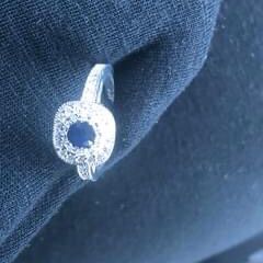 1 Karat Sapphire, Setting in White Gold