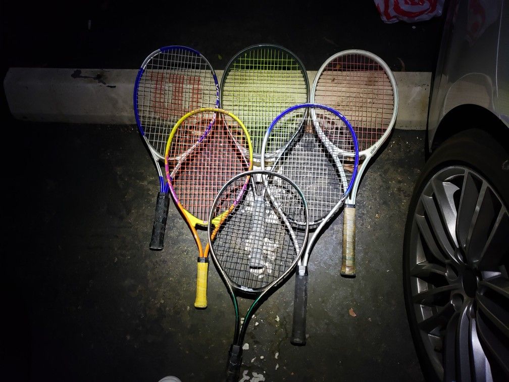 6 Tennis rackets used bit in good shape