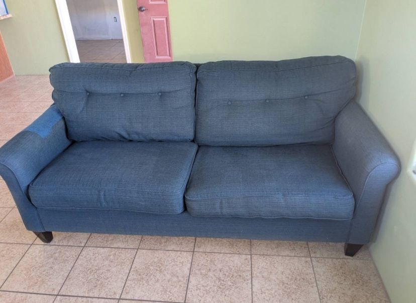 LZBOY SOFA SECTIONAL BLUE COUCH LOVE SEAT