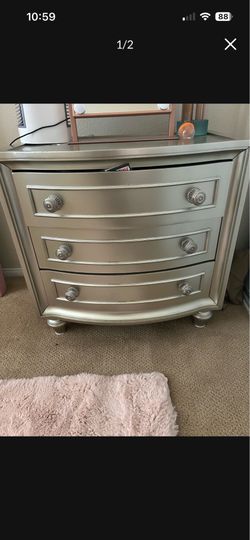 Gold nightstand