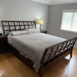 Dark Wood Bedroom Set With California King Bed