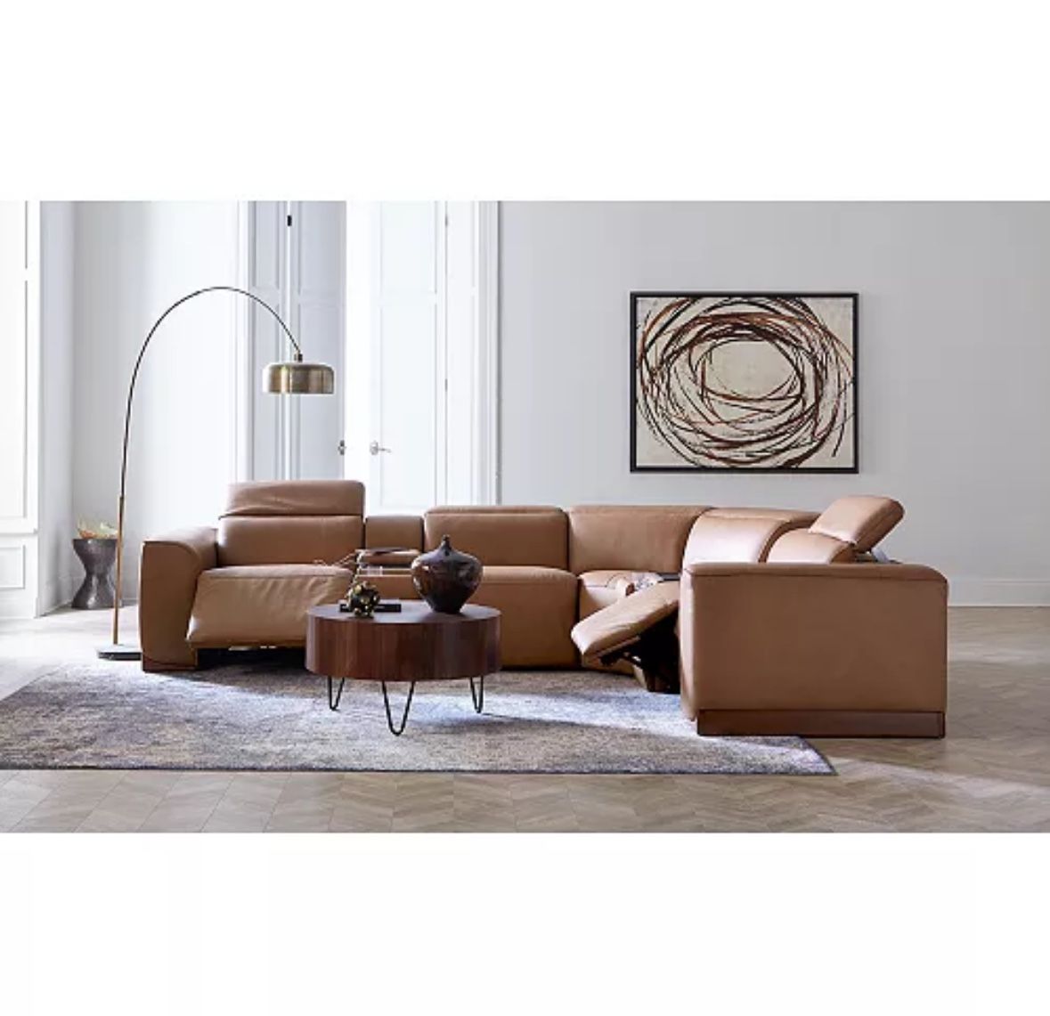 Lovro 7-Pc. Leather Sectional