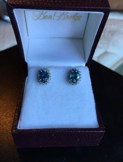 Blue Topaz Earrings