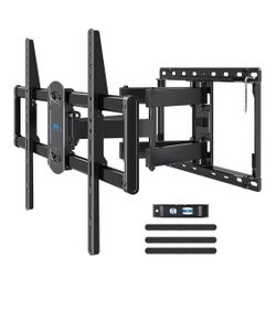 MountFTV Full Motion TV Wall Mount Bracket with Tool-Free Tilt for 42-90 Inch TVs, 6 Articulating Arms Heavy Duty TV Wall Mount, Holds up to 132 lbs, 