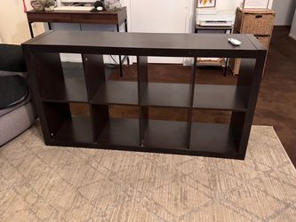 Dark Brown 8-Cube Storage Shelf Unit