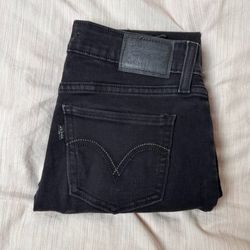 Levi's 710 Super Skinny Black denim jeans (women's size 26)