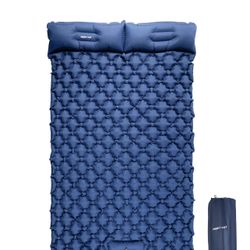 2 Person Double Sleeping Pad For Camping Thick Self Inflating Mat Camping Hiking