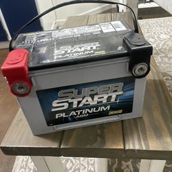 New AGM Battery Superstar Platinum Side Post 