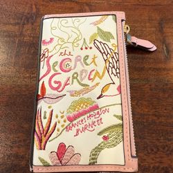 Kate Spade Wallet - NWOT Embroidered Storyteller Secret Garden Slim Bifold Wallet (RARE)