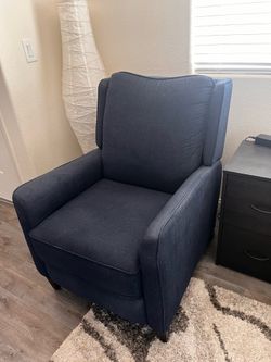 Navy blue recliner chair